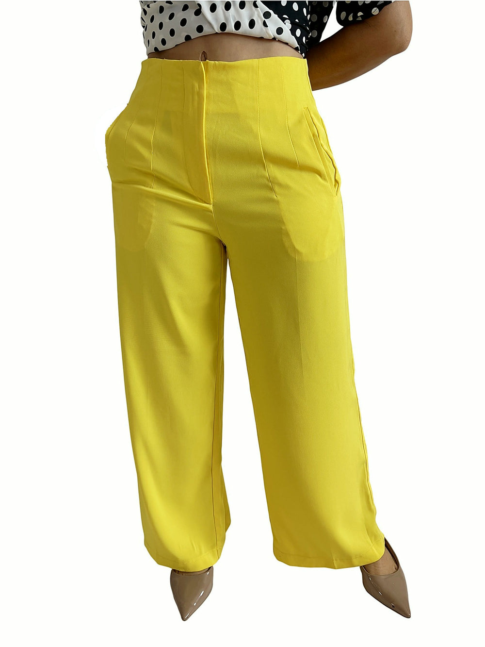 Pantalón Amarillo Ancho Amarillo