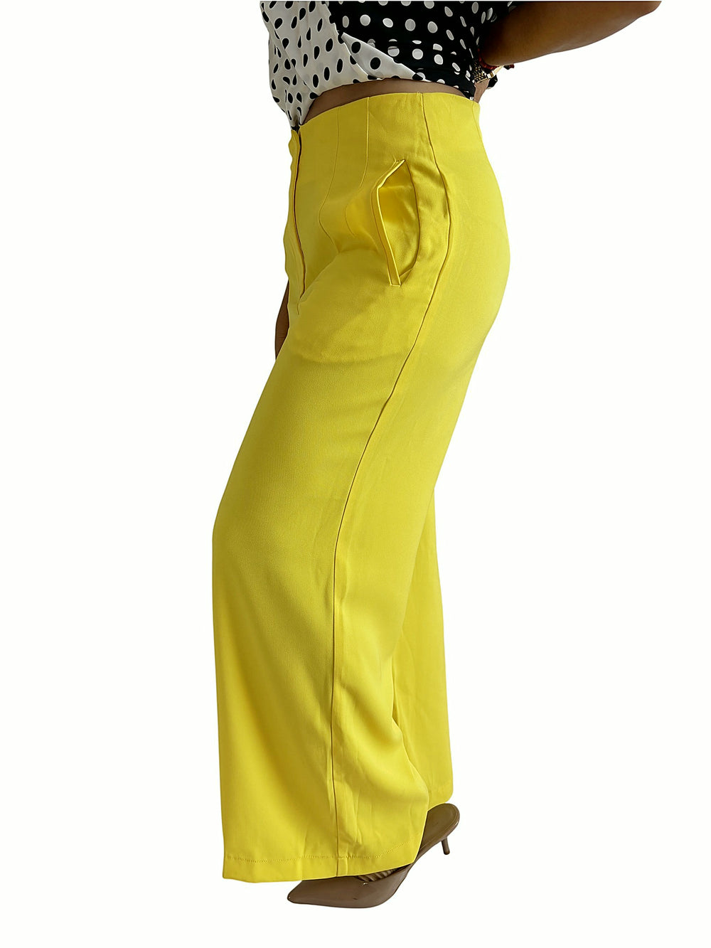 Pantalón Amarillo Ancho Amarillo