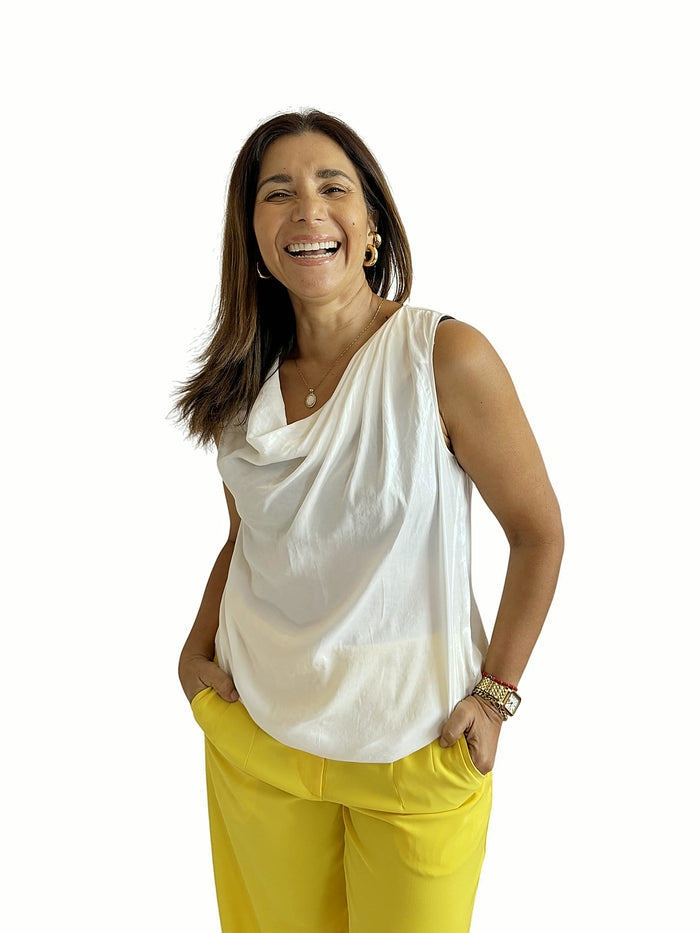 Blusa Blanca Drapeada