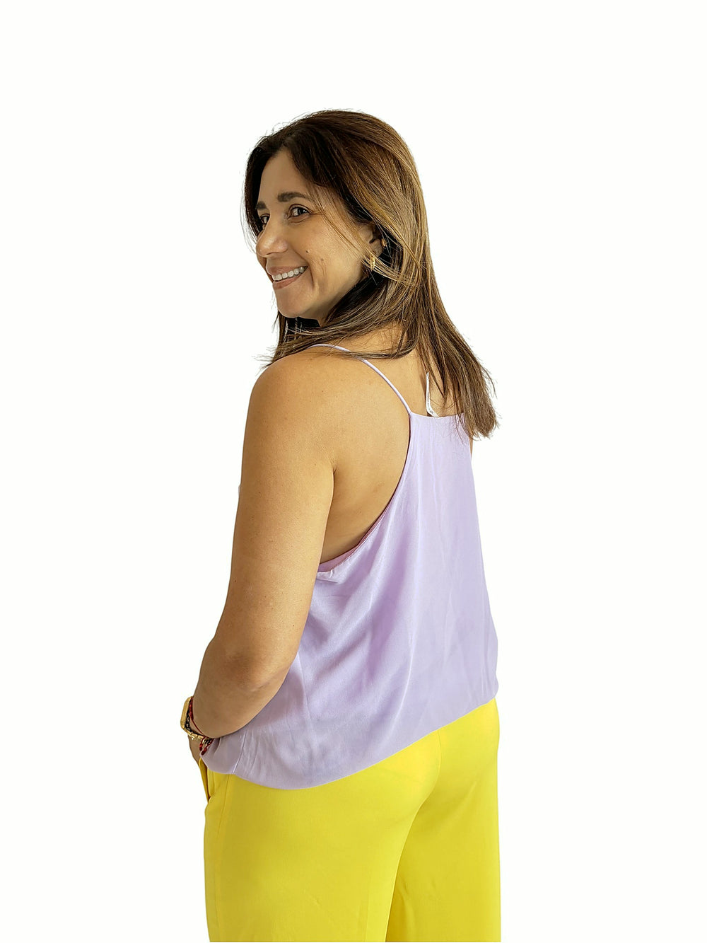 Blusa Lila Drapeada Lila