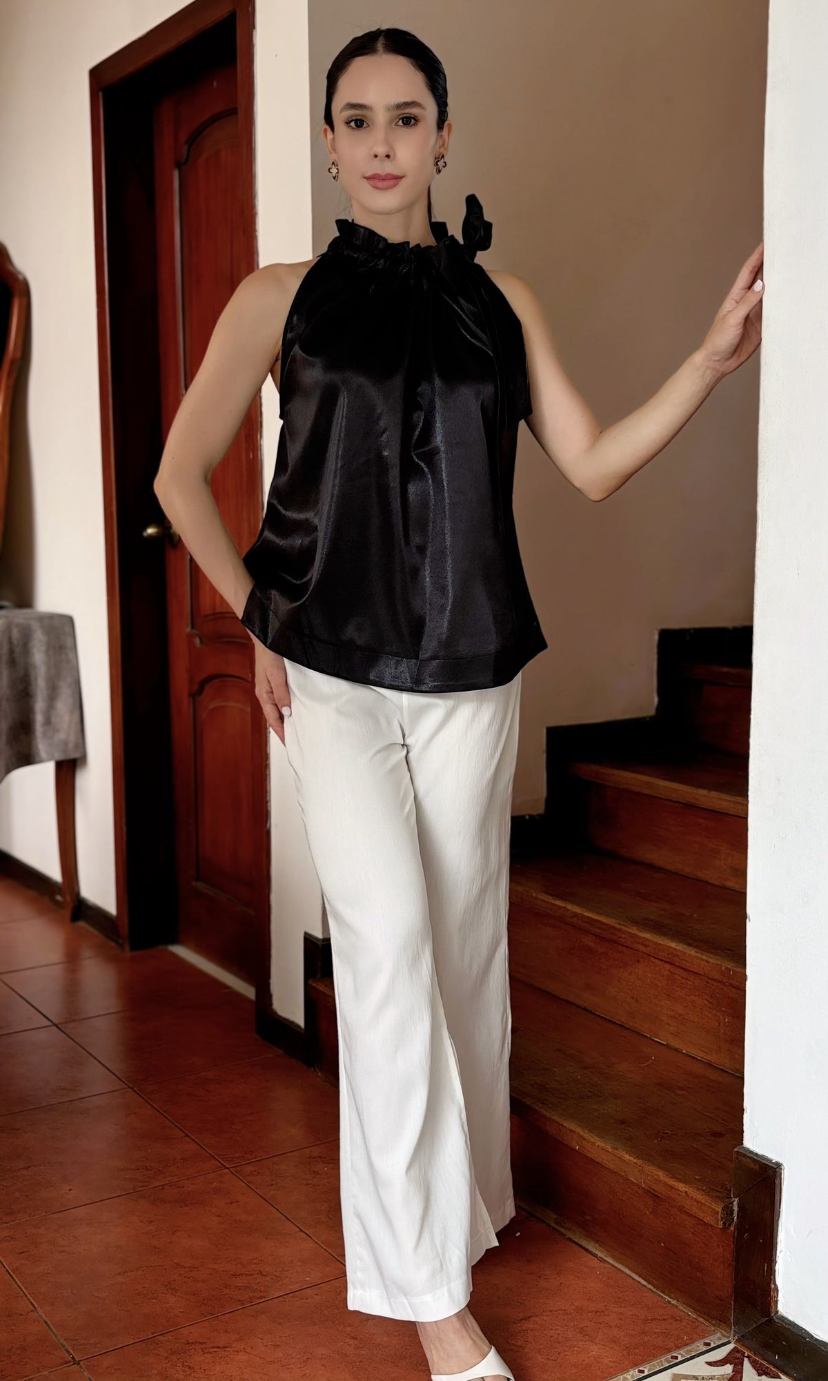 Pantalón Recto Básico Blanco