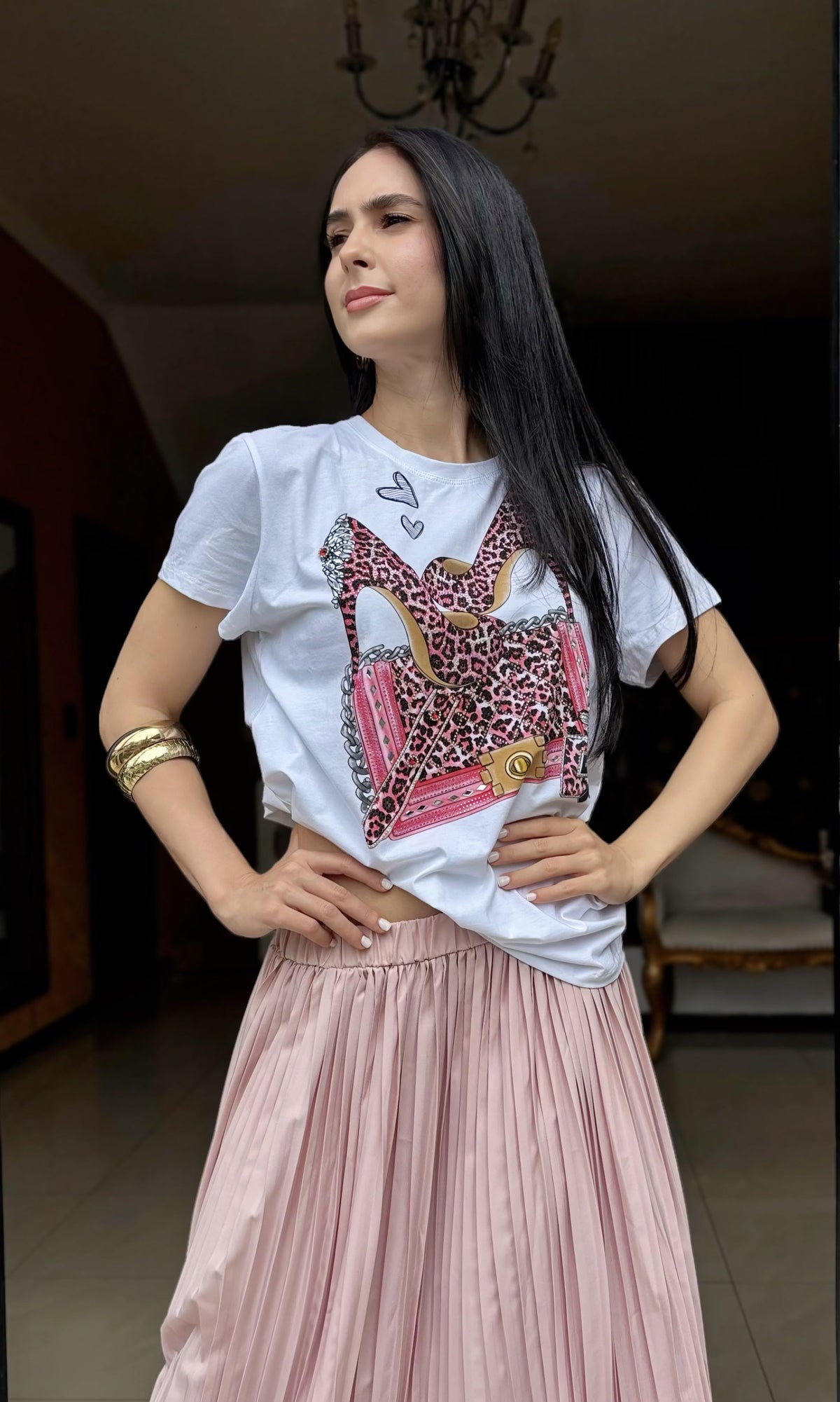 Camiseta Estampado Cartera Blanco