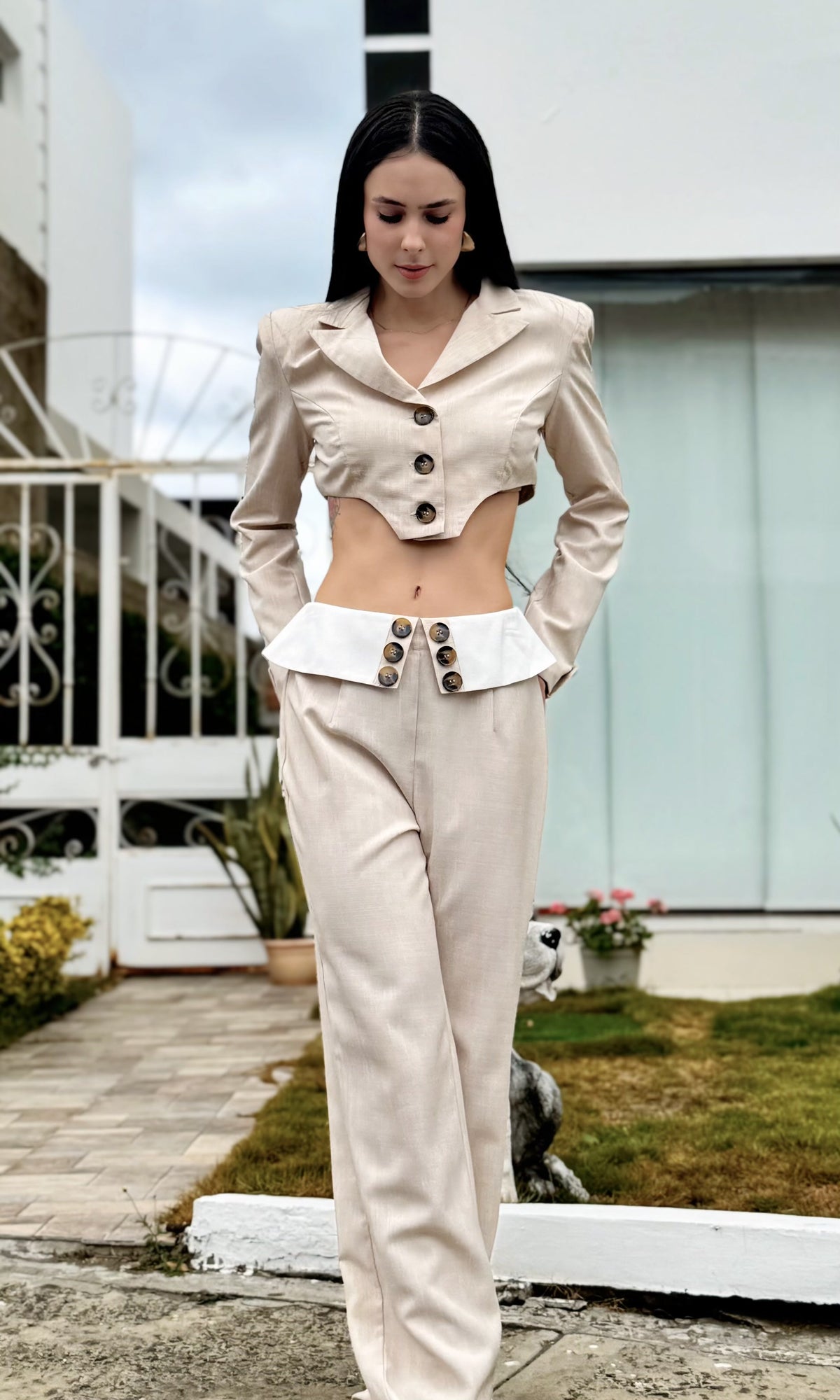 Conjunto Blazer Pantalón Beige
