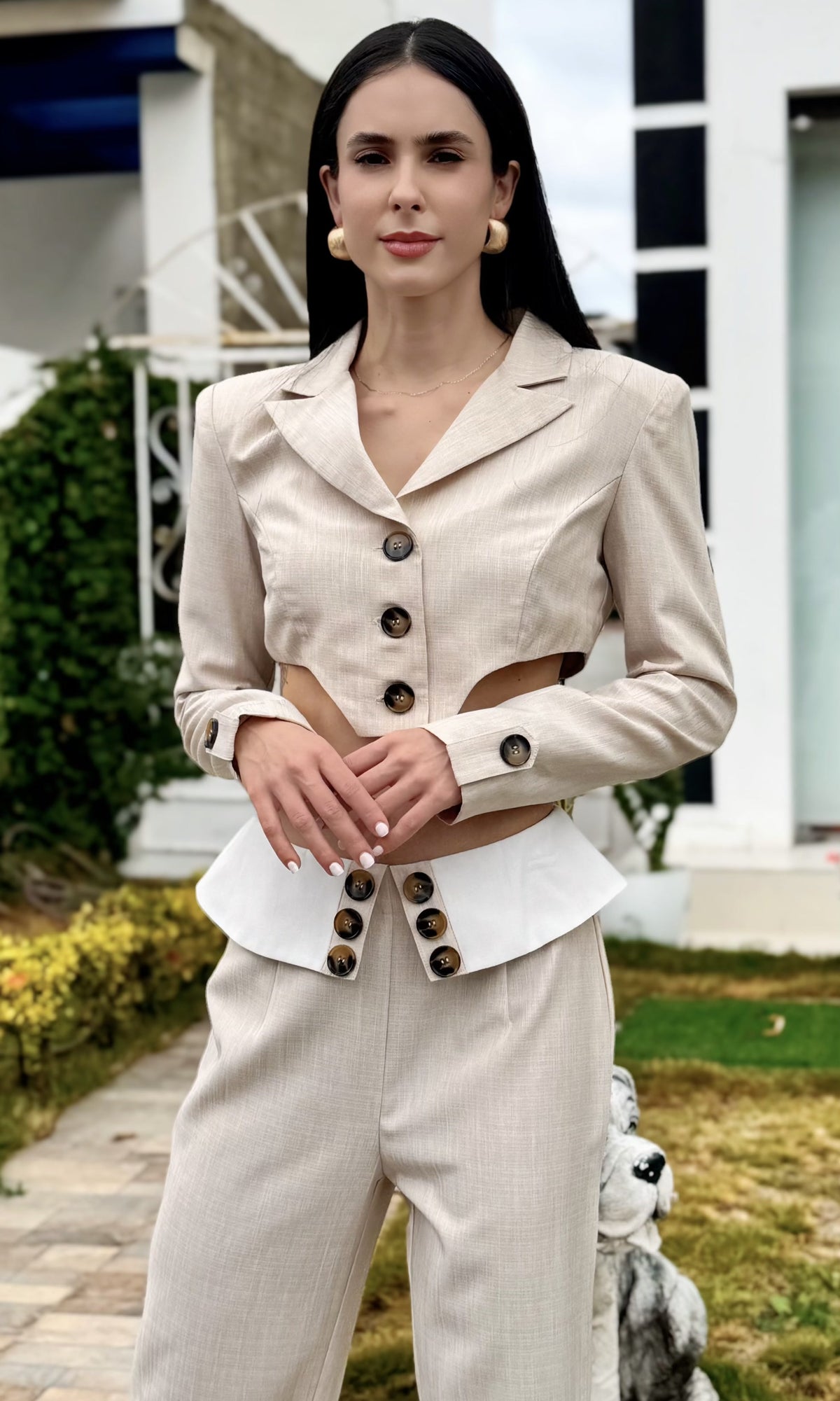 Conjunto Blazer Pantalón Beige