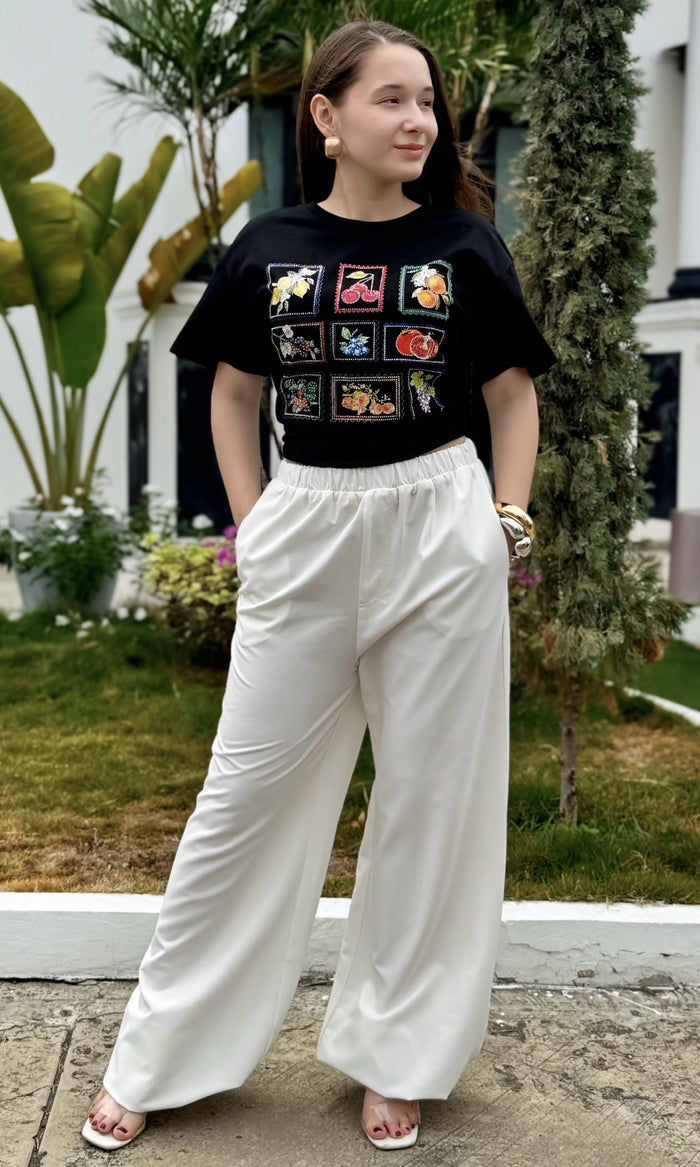 Pantalón Fluido Cintura Elástica 