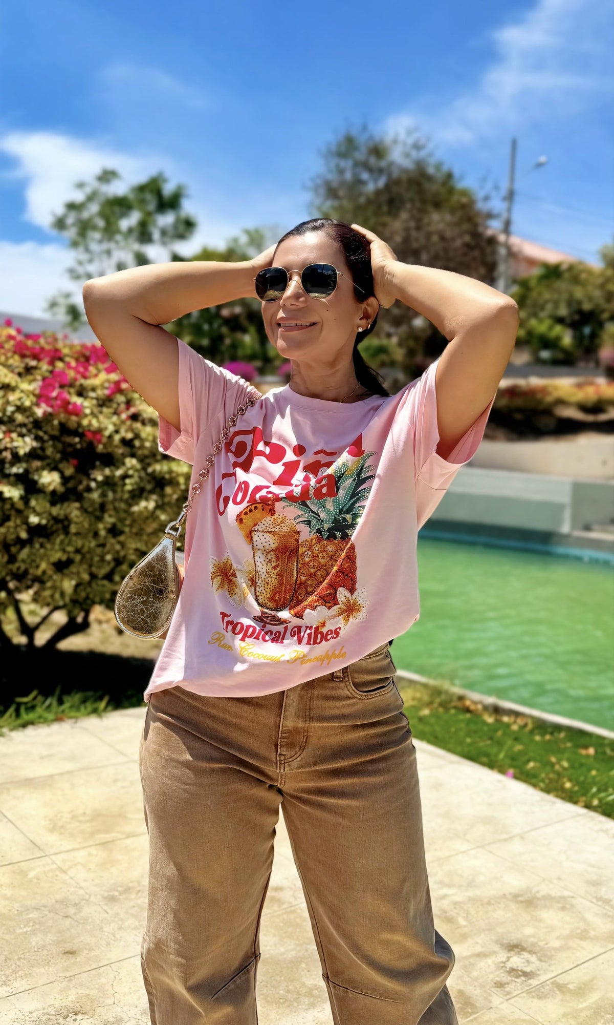 Camiseta Piña Colada Rosa