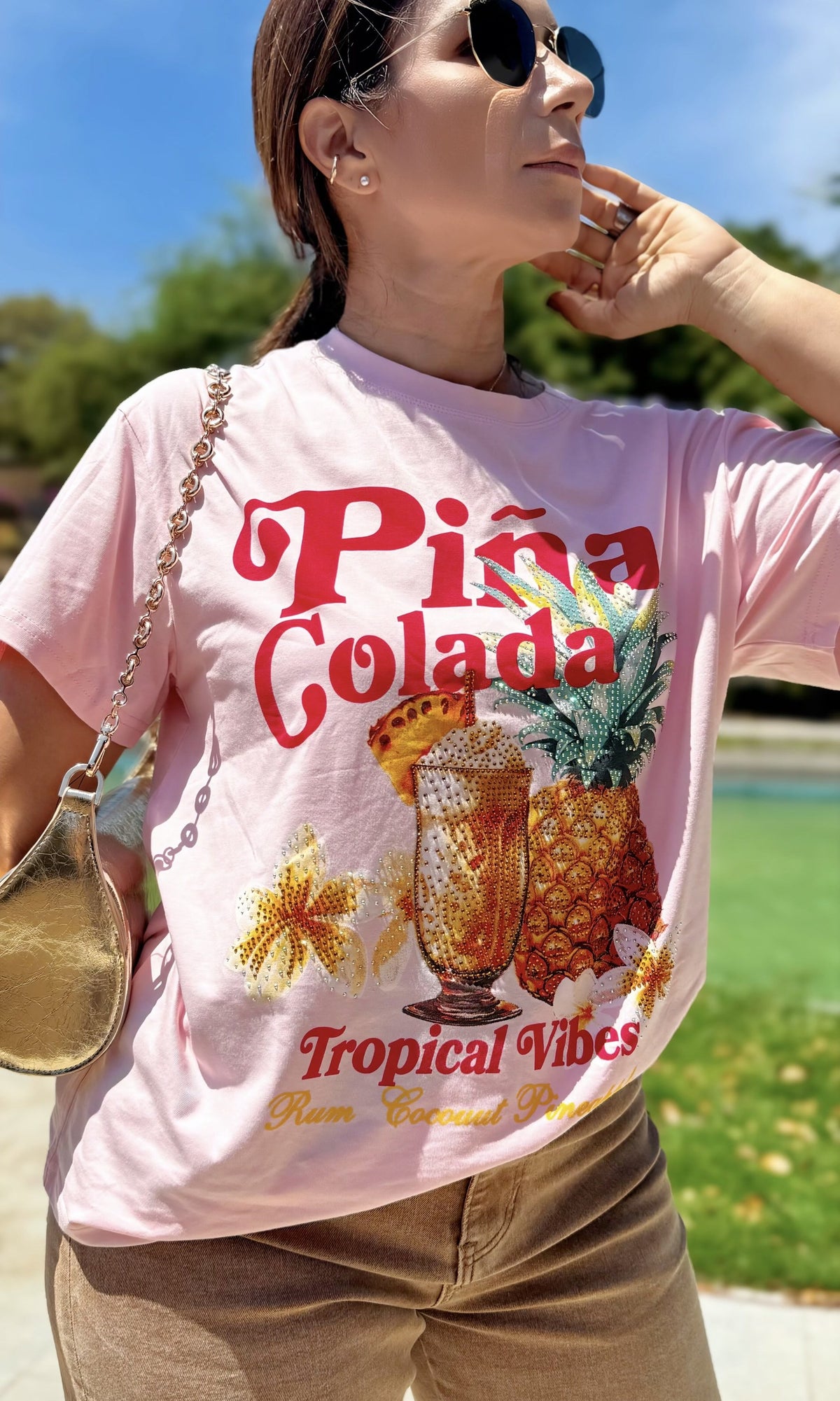 Camiseta Piña Colada Rosa