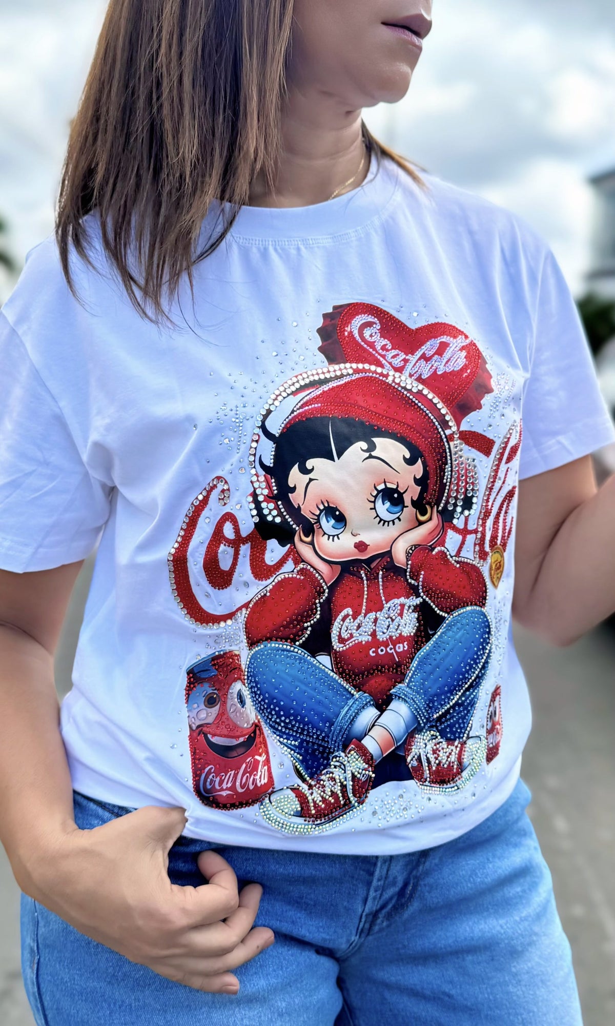 Camiseta Muñeca Animada Blanco