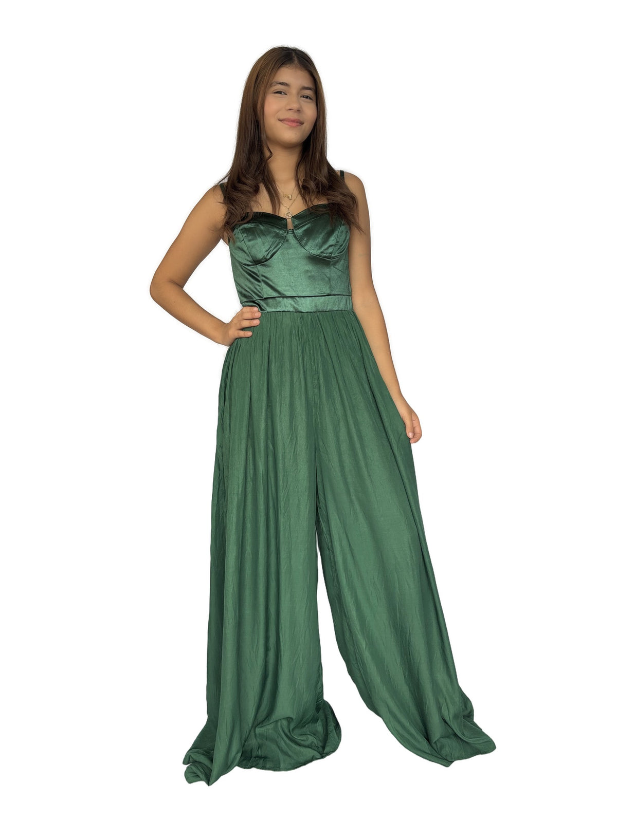 Enterizo Verde Strapless Verde