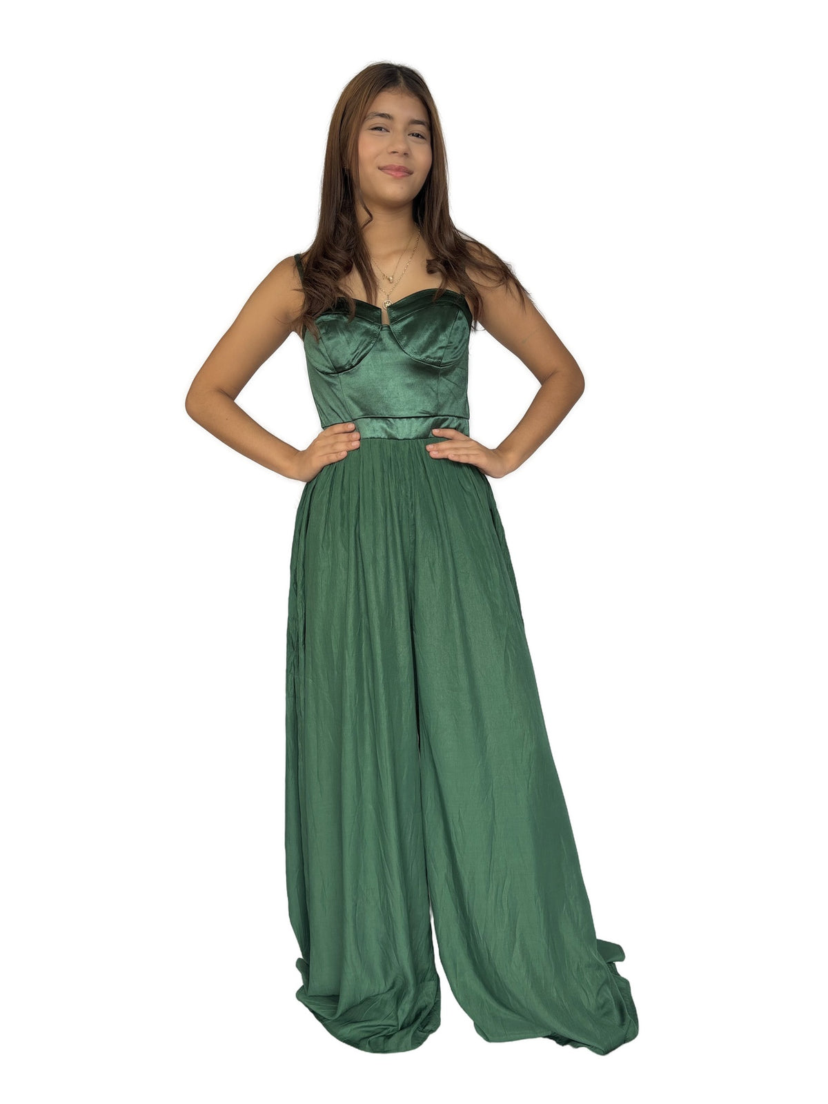 Enterizo Verde Strapless Verde