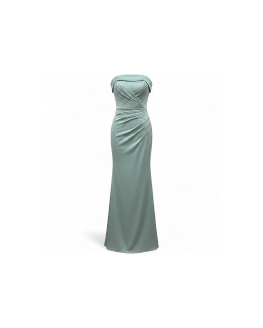 Vestido Sirena Verde Salvia