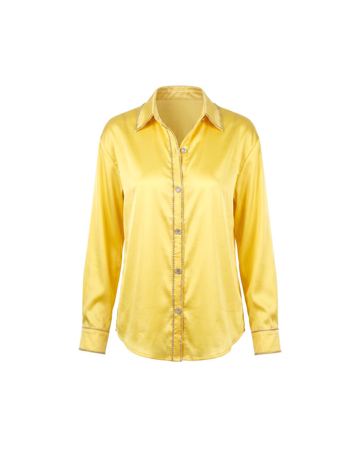 Blusa con Pedrería Amarillo