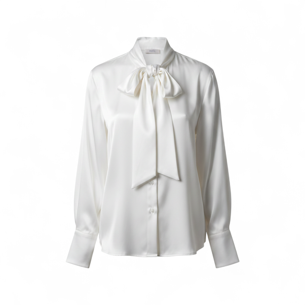 Blusa con Lazo Manga Larga
