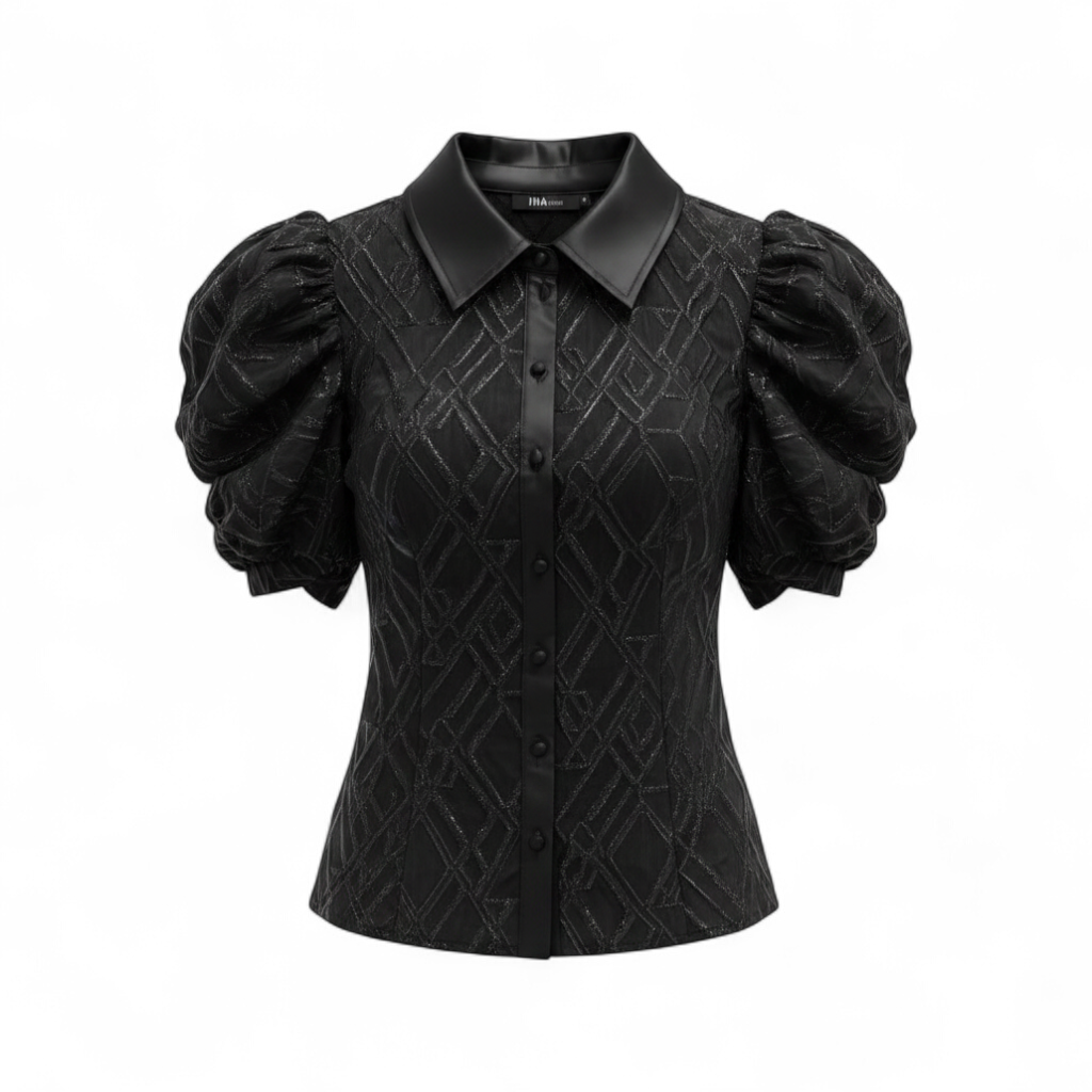 Blusa Rombos Manga Globo