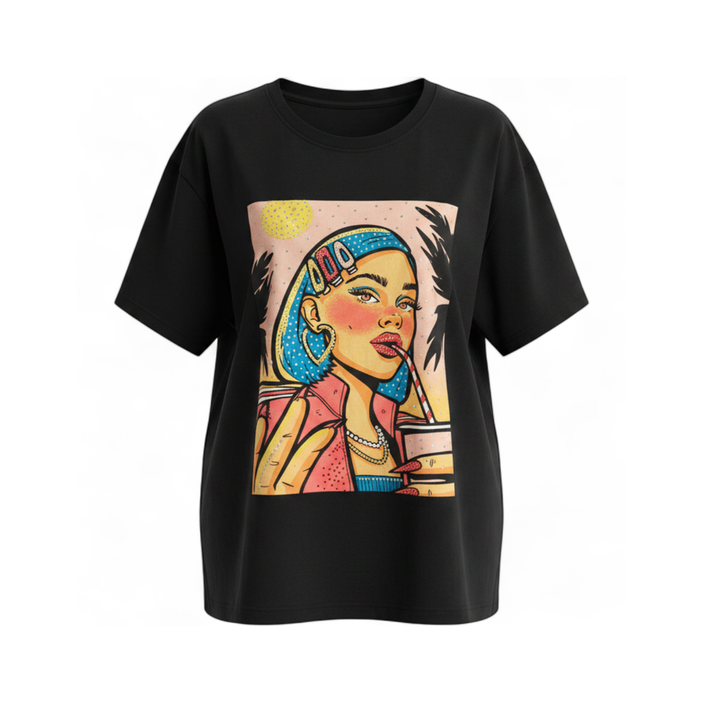 Camiseta Oversize Pop Art