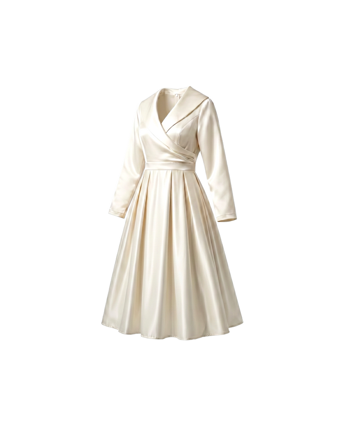 Vestido Midi Marfil Marfil