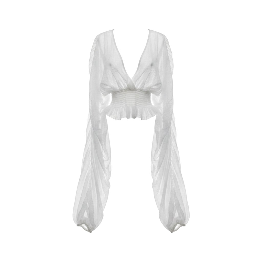 Blusa Boho Blanca :: Blanco