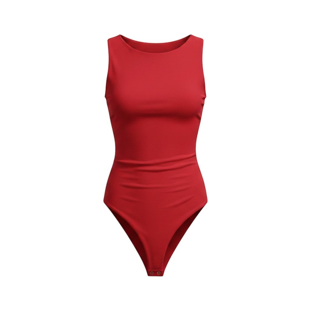 Body Ajustado Sin Mangas :: Rojo