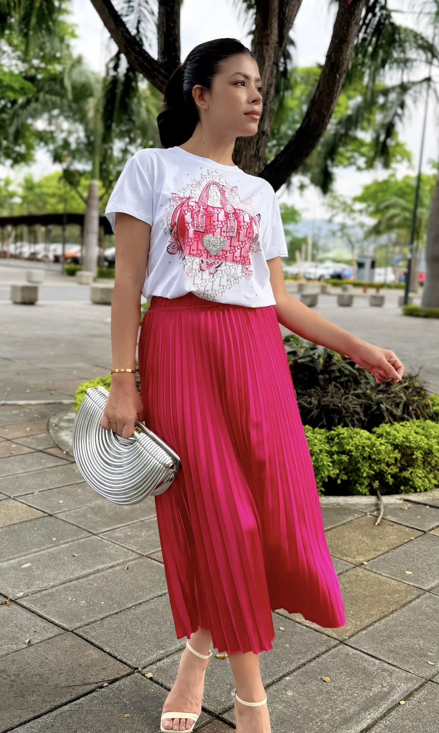 Camiseta Estampado Glam Blanco