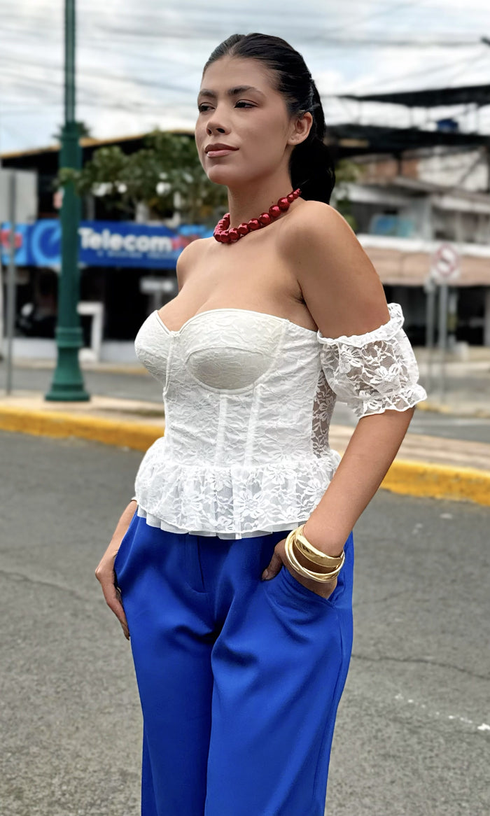 Corsé Encaje Peplum 
