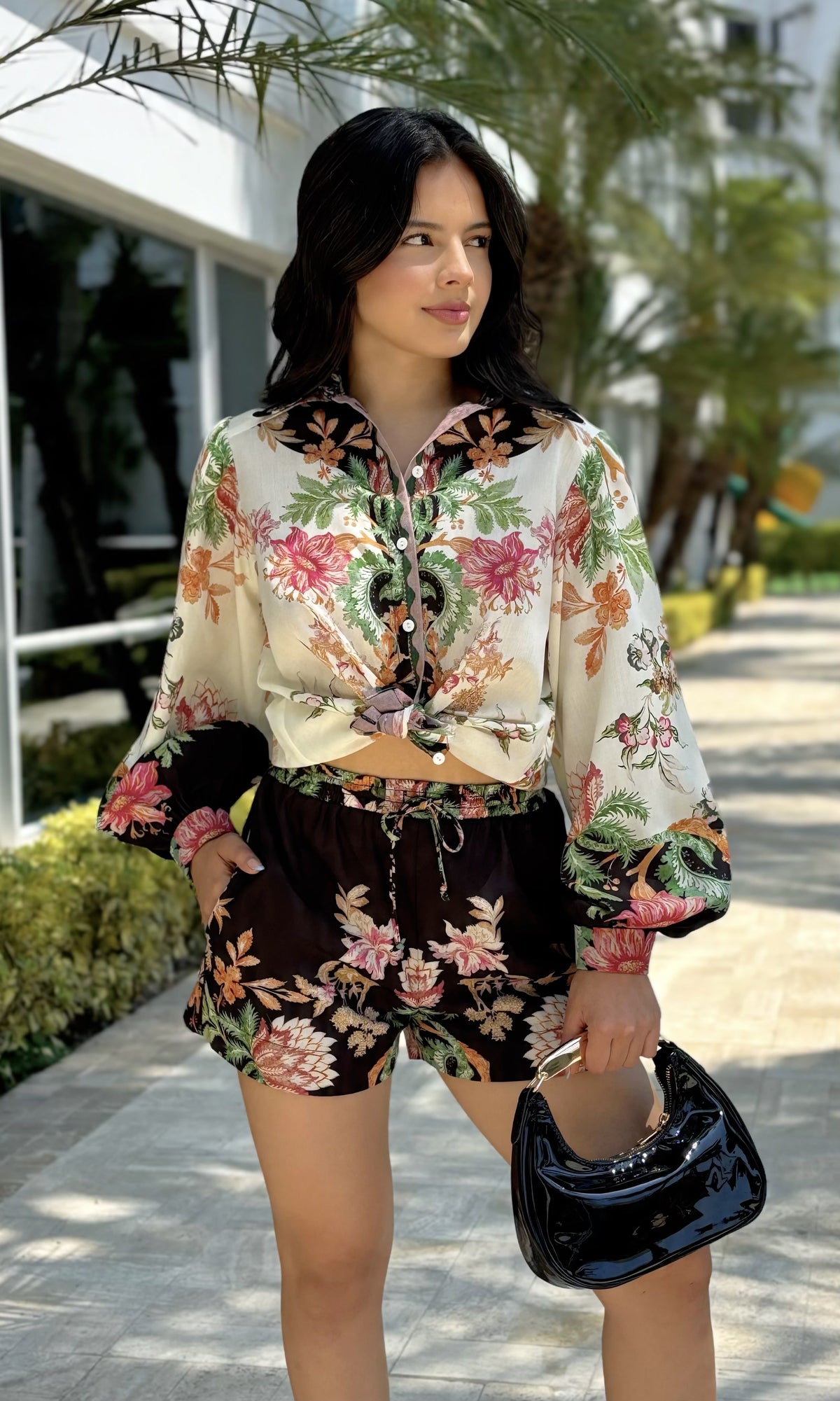 Conjunto Short Floral Estampado