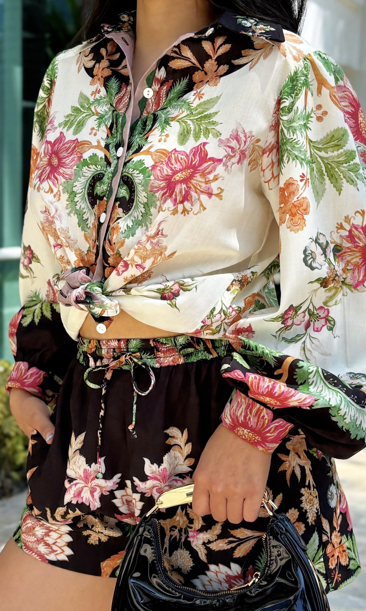 Conjunto Short Floral Estampado