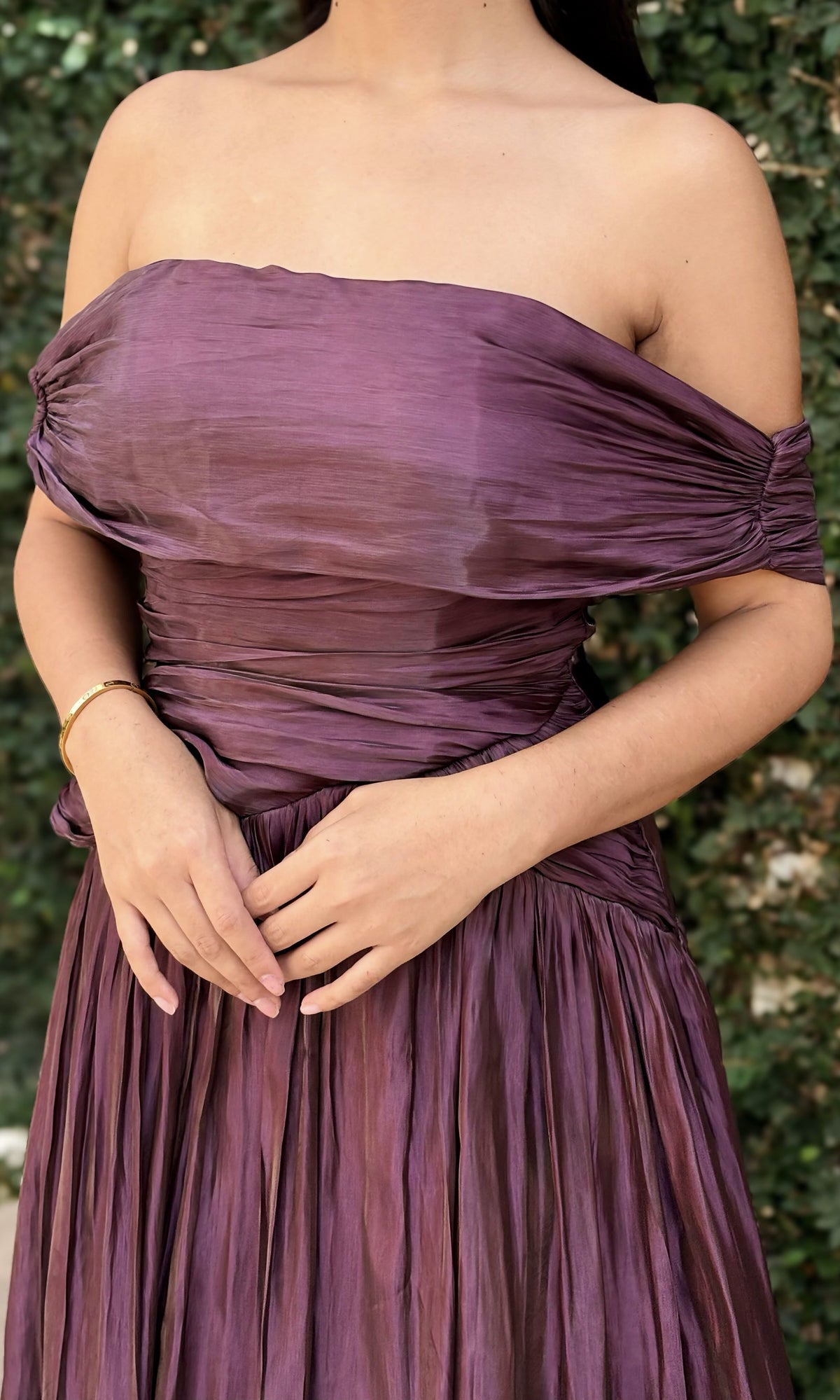 Vestido Largo Tornasol Morado
