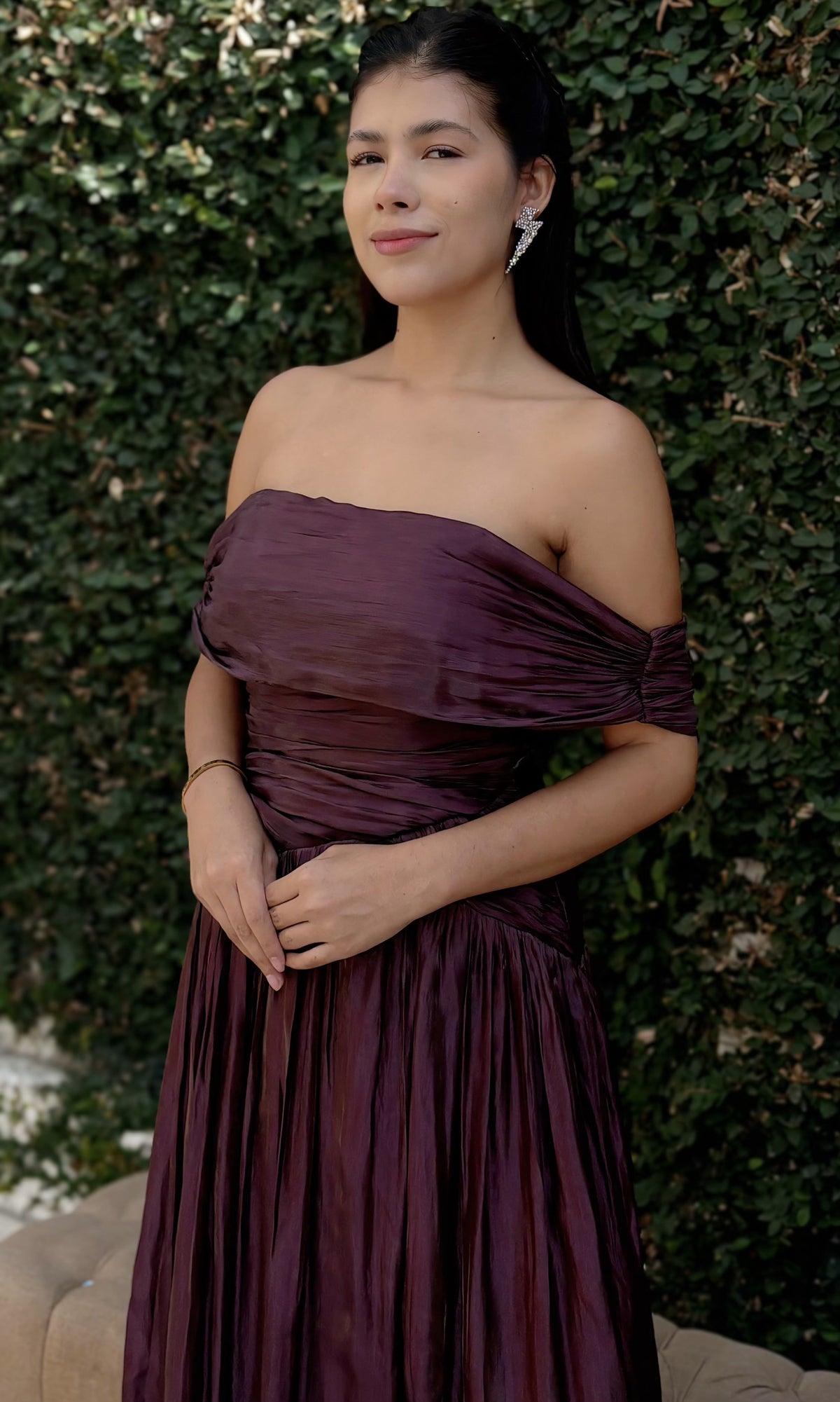 Vestido Largo Tornasol Morado