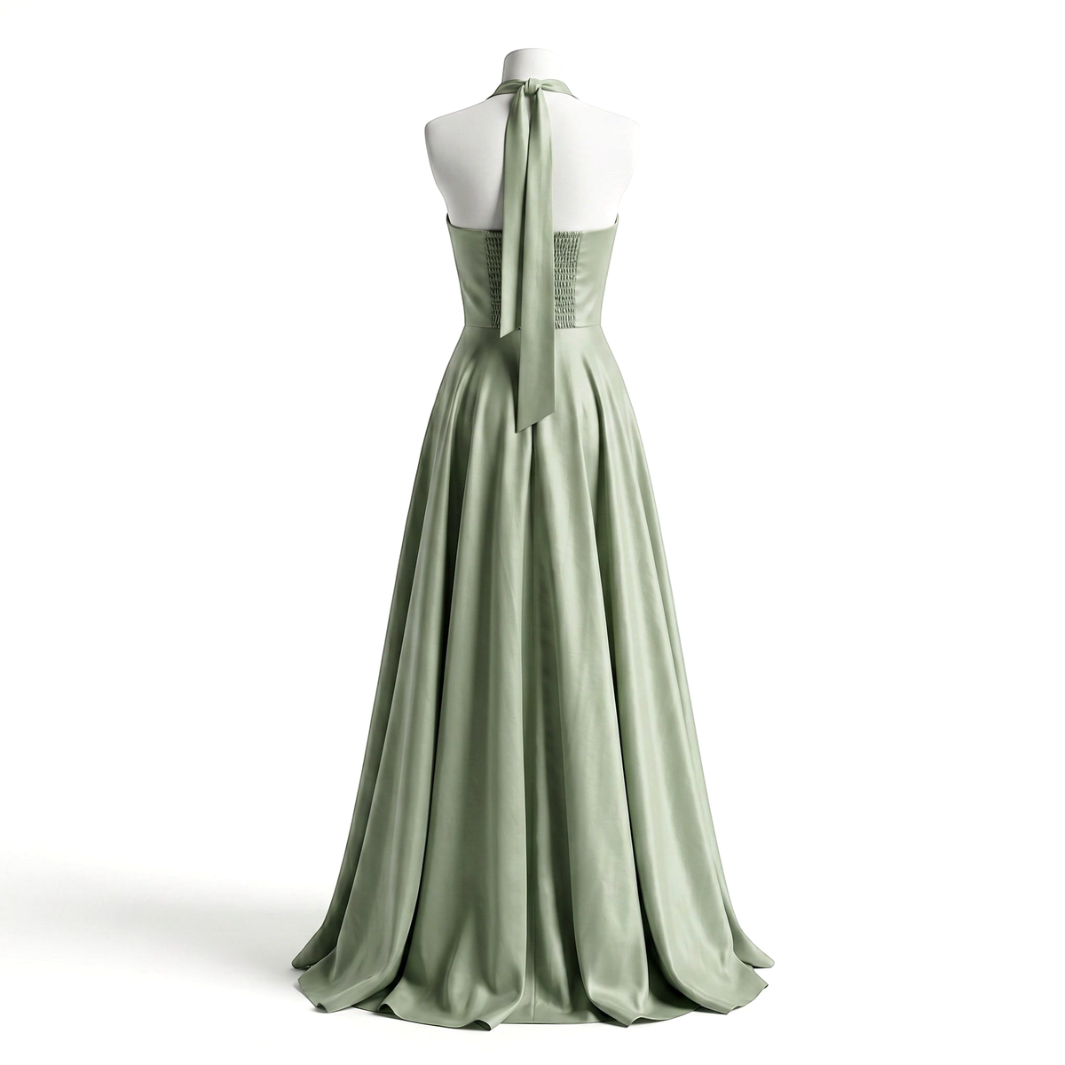 Vestido Halter Verde Salvia