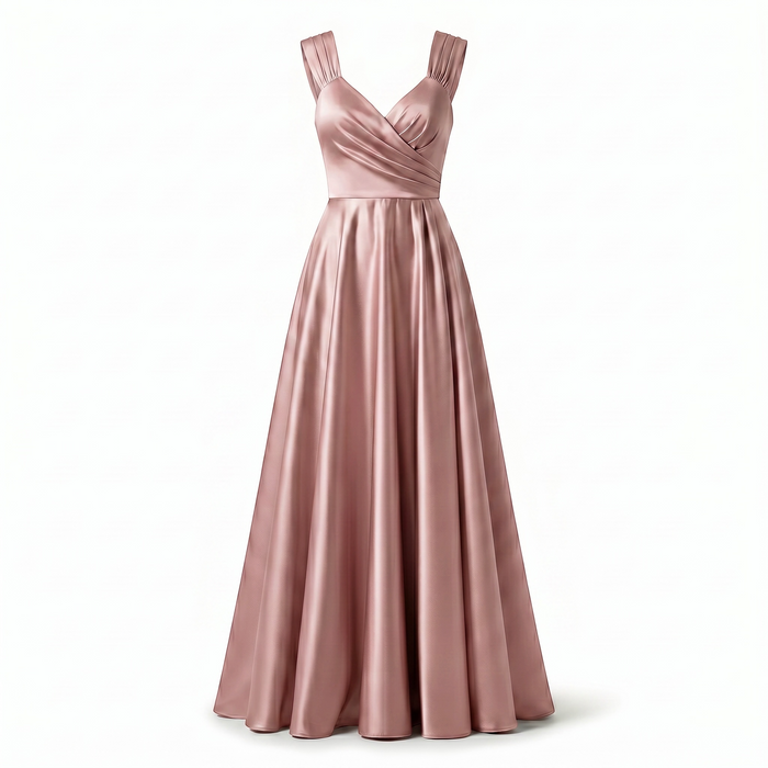 Vestido de Gala Falda Amplia Rosa