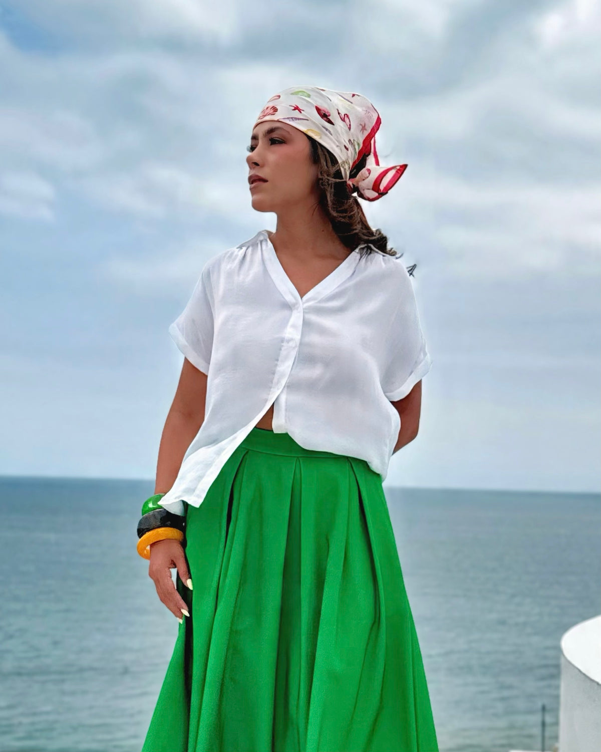 Blusa Botones Frontales Blanco