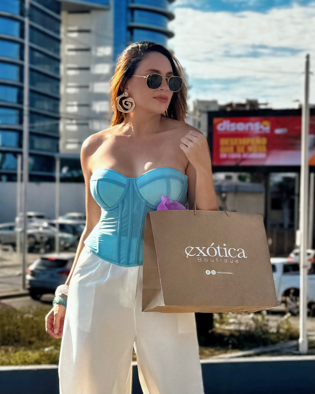 Corset Bustier de Malla :: Celeste