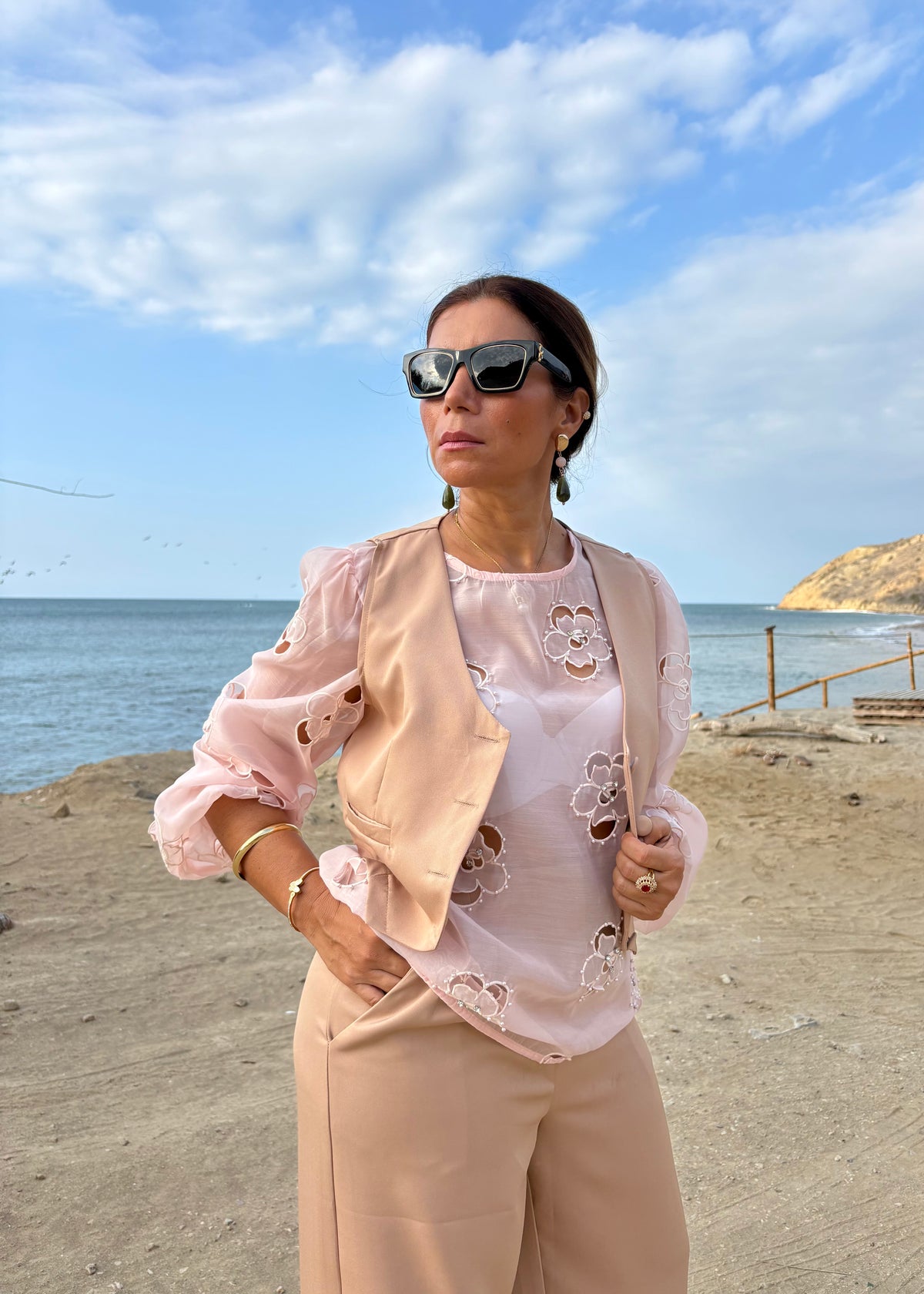 Conjunto Chaleco y Pantalón Palazzo