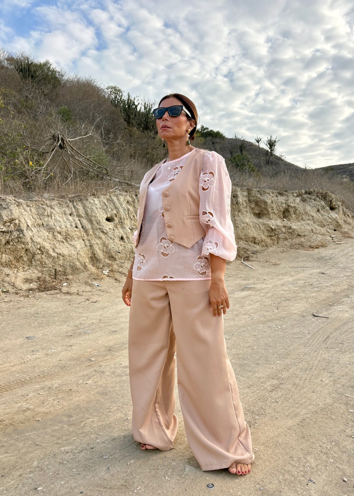 Conjunto Chaleco y Pantalón Palazzo