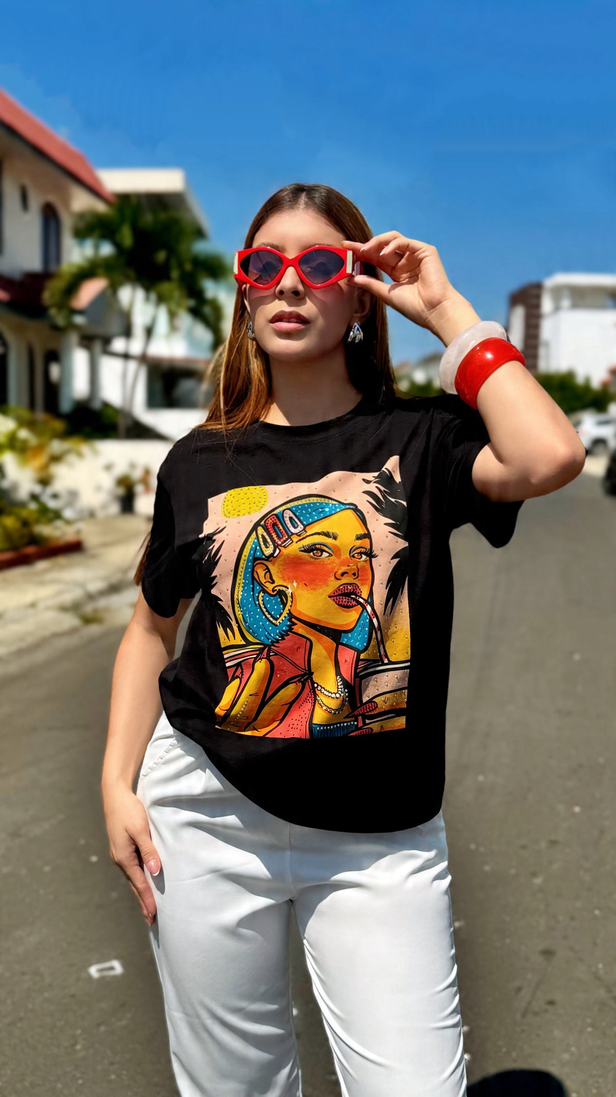 Camiseta Oversize Pop Art