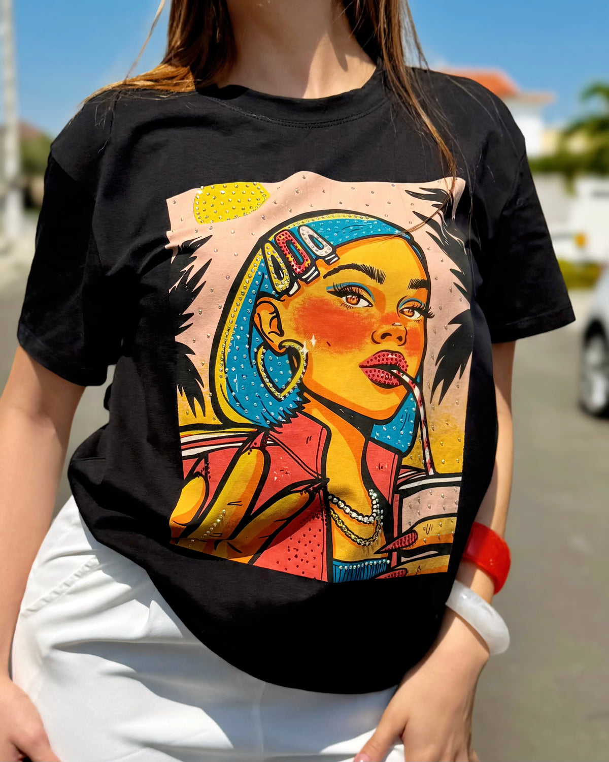 Camiseta Oversize Pop Art