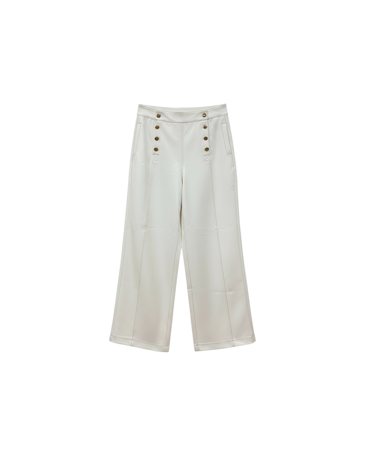Pantalón Botones Dorados :: Marfil