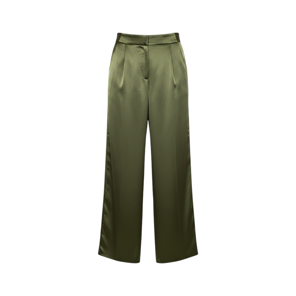 Pantalón Verde Oliva Pierna Ancha