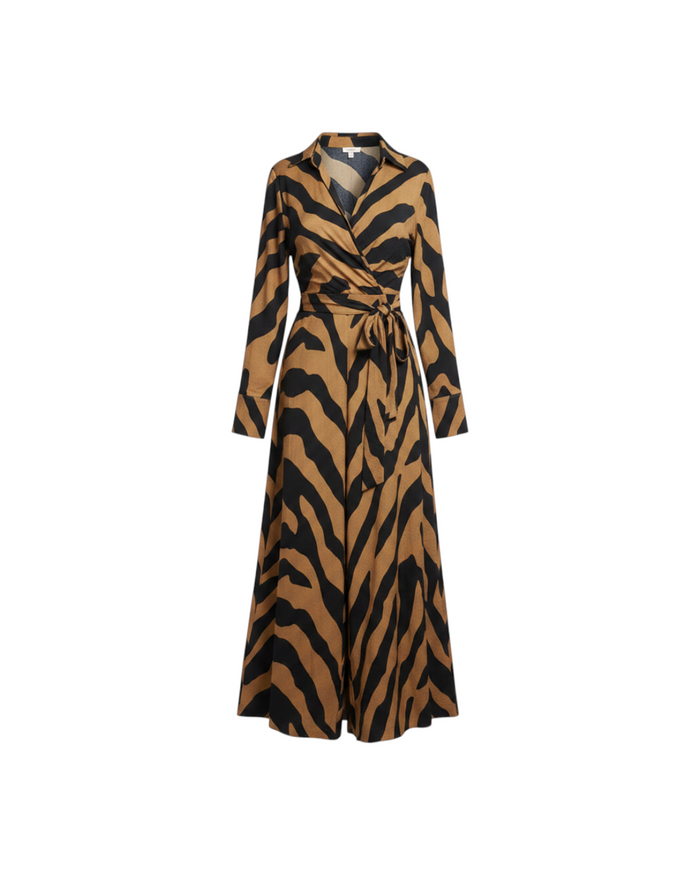 Vestido Cruzado Animal Print Animal Print