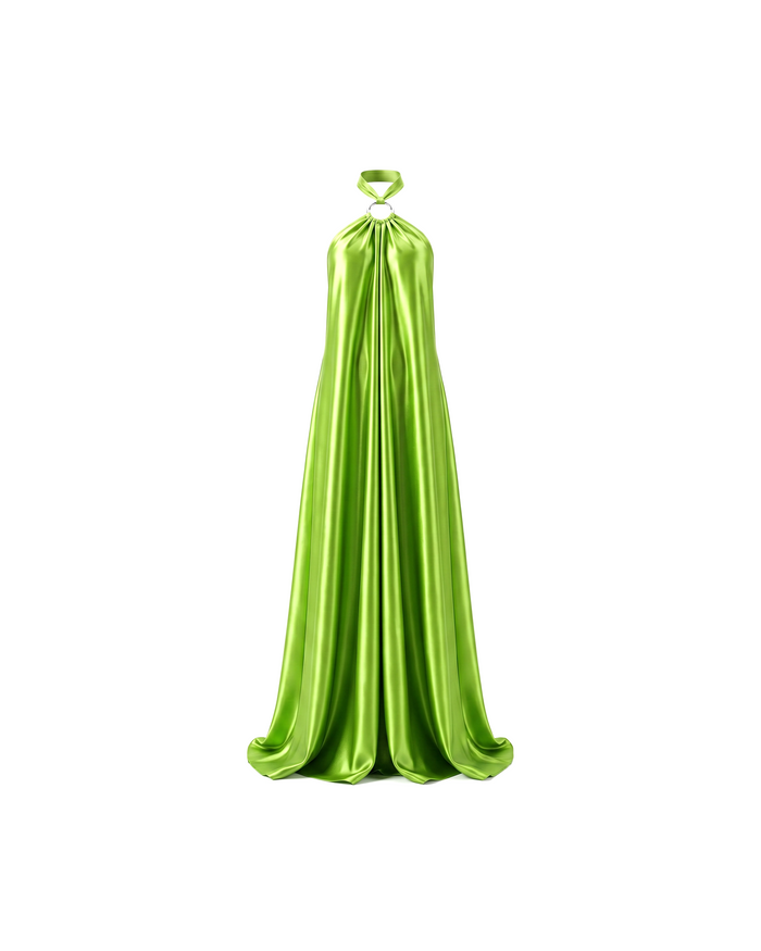 Vestido Halter Verde Lima