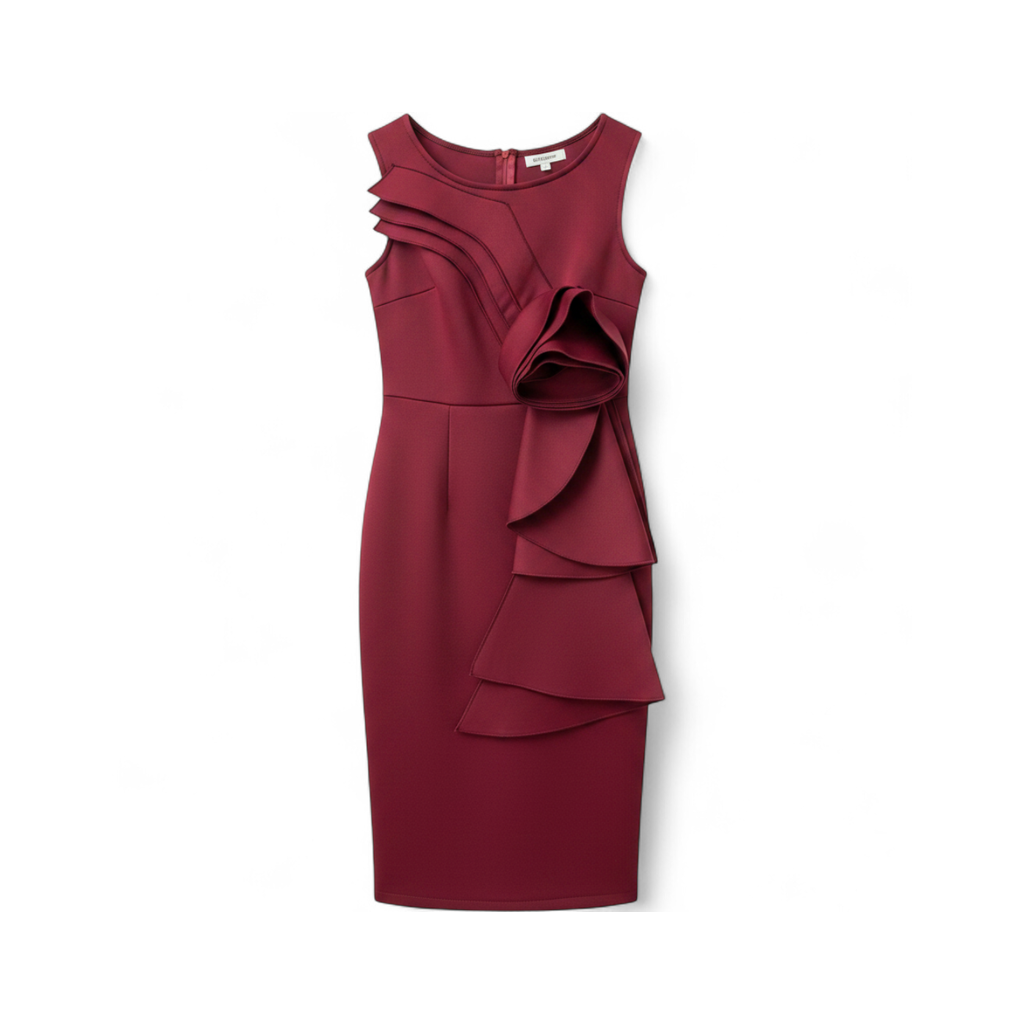 Vestido Midi Volante Cascada