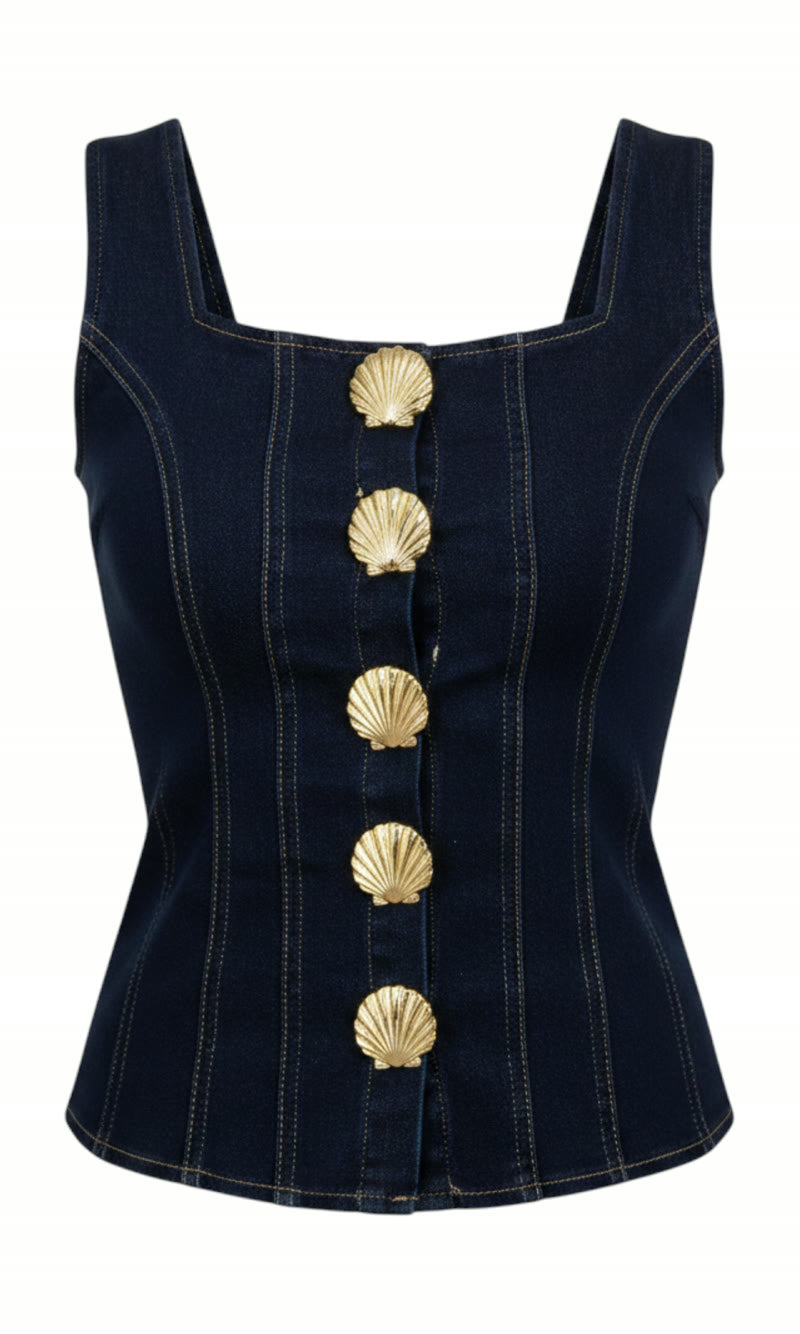 Blusa Jean Botones